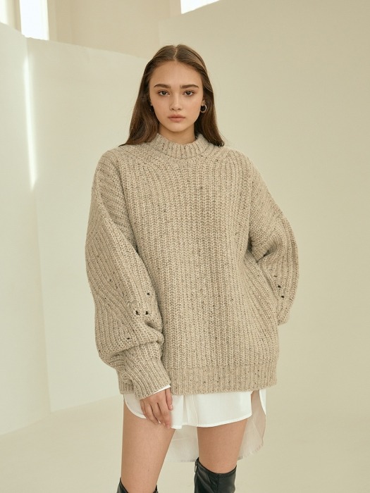 cookie round wool knit[oatmeal]