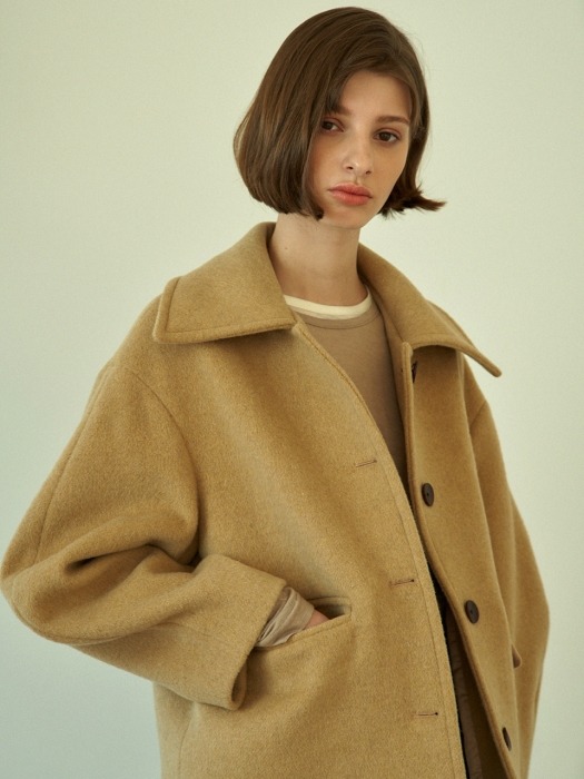 balloon half coat (beige)