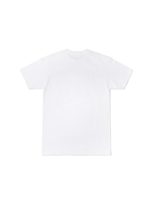 College Logo SS Tee (White/Pastel Blue/Black)