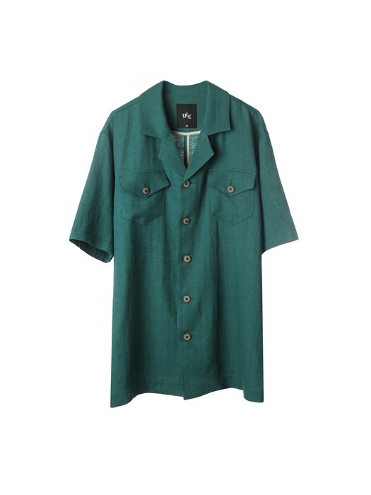 linen blazer shirts[green(UNISEX)]_UTO-SS16