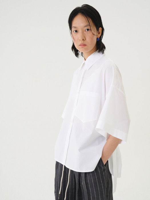 Shrits Collar Button White