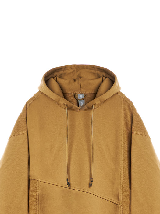 MIXED HOODIE SWEATSHIRT / CAMEL