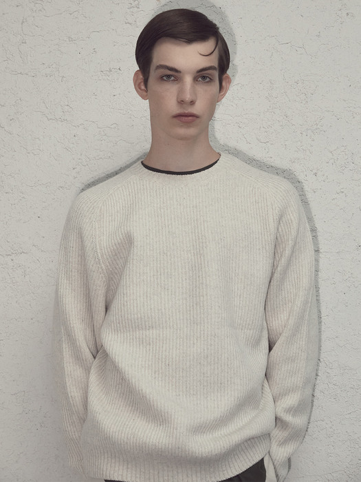 Melange Wool Sweater (Ivory)