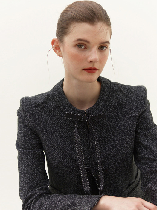 HELEN Cropped jacket  (Charcole gray)