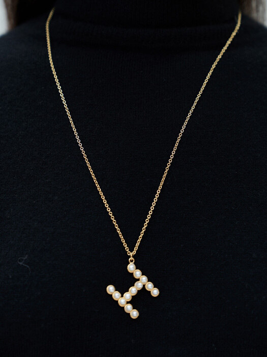 PEARL INITIAL LONG NECKLACE