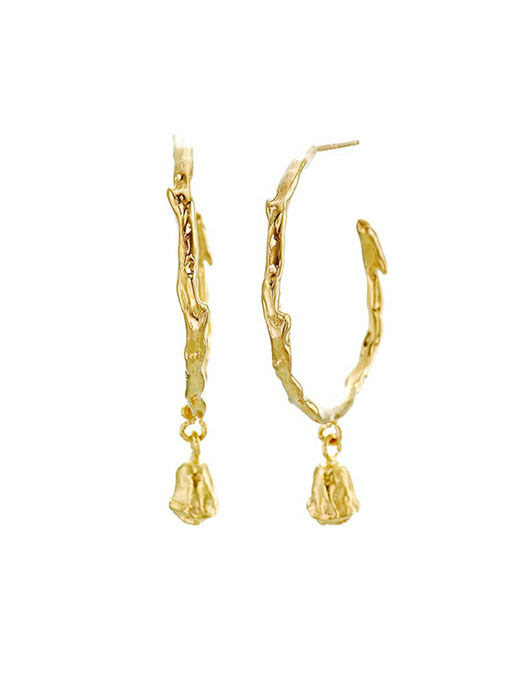 Dangling Rose Branch Earrings (gold)
