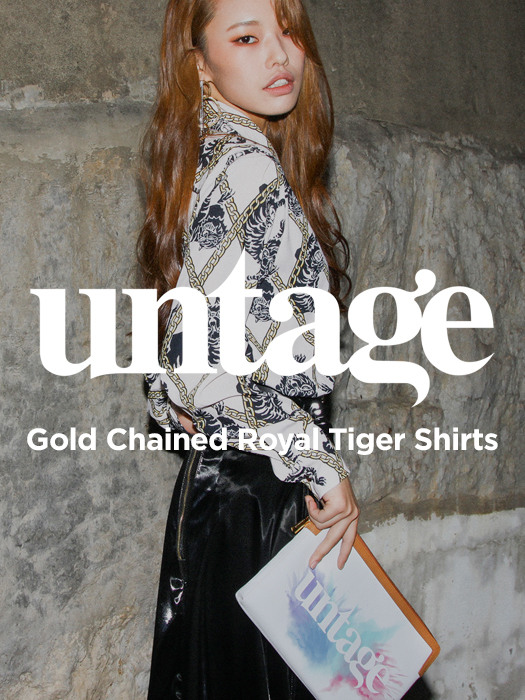 gold chained royal tiger Shirts[beige(UNISEX)]_UTS-FS39 