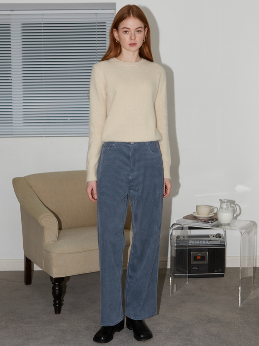 CORDUROY PANTS - ASH BLUE