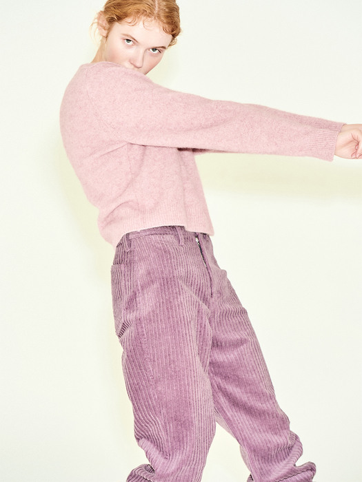 Corduroy Straight Pant in Lavender
