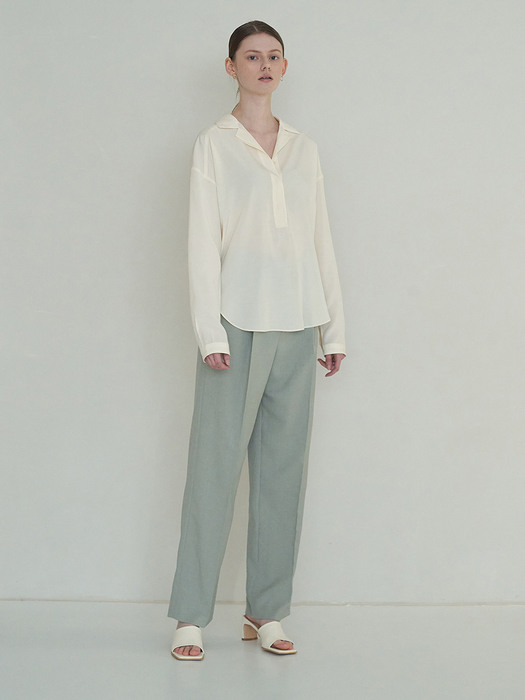 Pintuck Wide Trousers