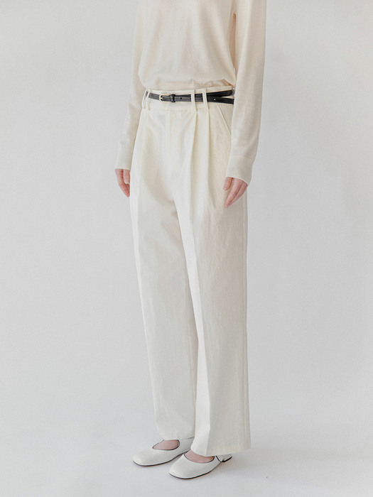 Nico Cotton Pants in Ivory