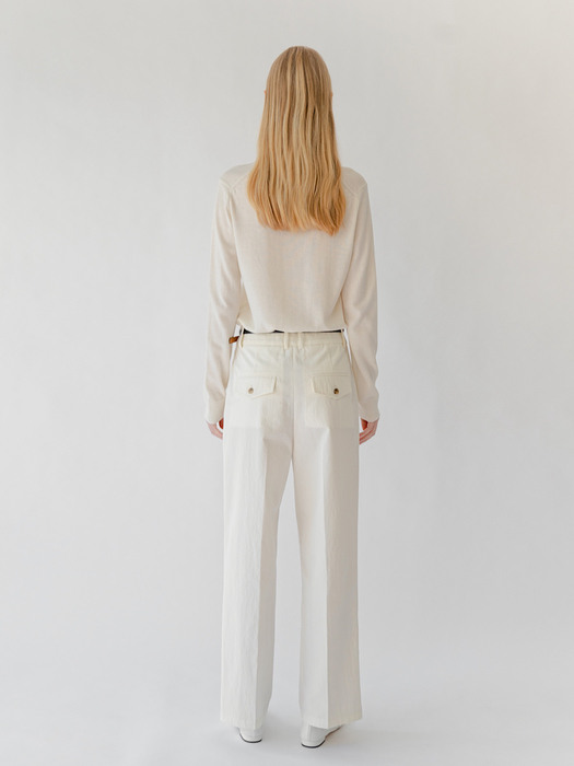 Nico Cotton Pants in Ivory