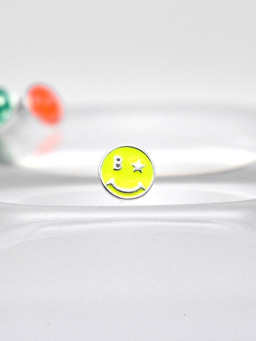Kitsch smile color pin Eearing 키치 스마일 컬러 패션 귀걸이