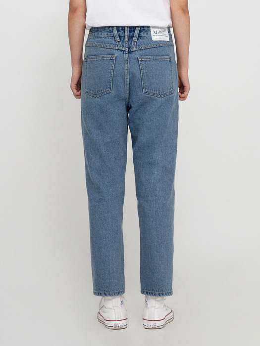 MARITHE X 차정원 W CROP X-DENIM PANTS light blue