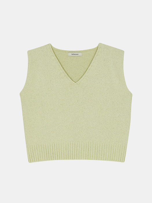 v neck sleeveless knit (melon)