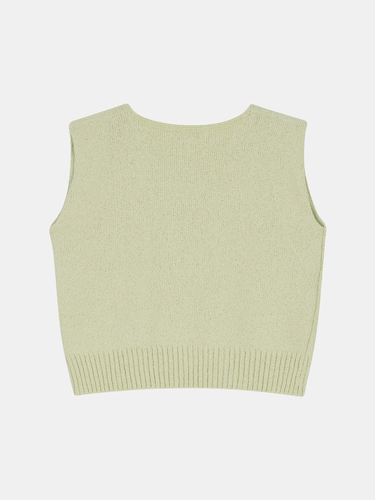 v neck sleeveless knit (melon)