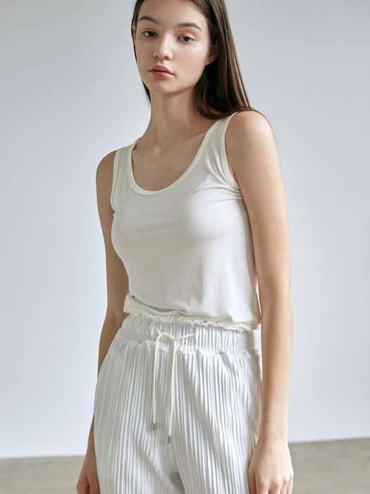 BASIC COTTON SLEEVELESS_IVORY