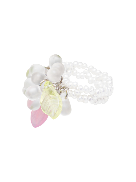 New Grape Beads Ring (White)