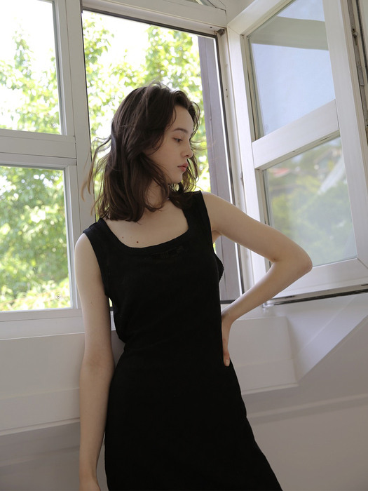 Chess Long Dress_Black