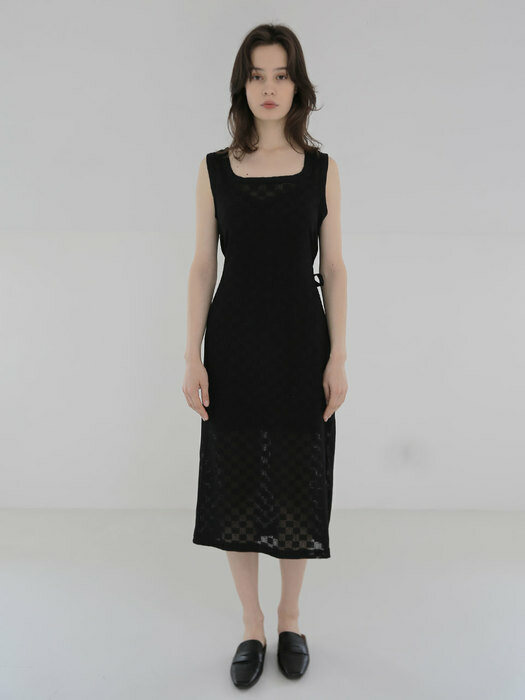 Chess Long Dress_Black