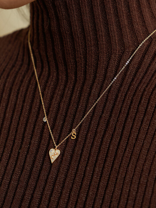[단독]Space Heart Custom Necklace_NZ1165