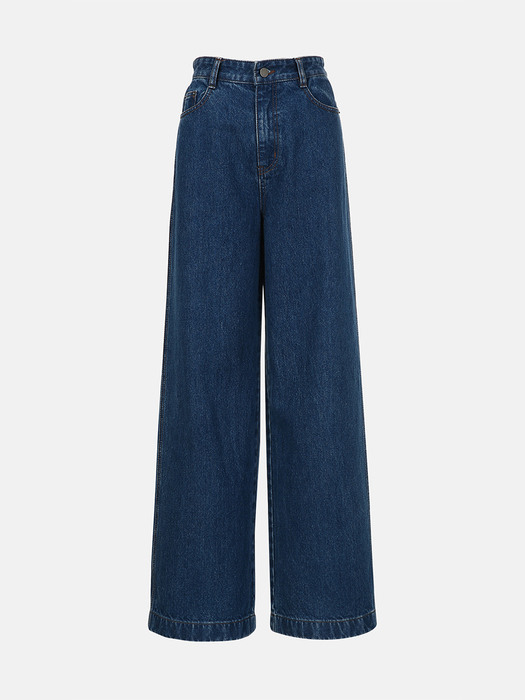 [N]MONTBLANC Wide fit denim pants (Mid blue)