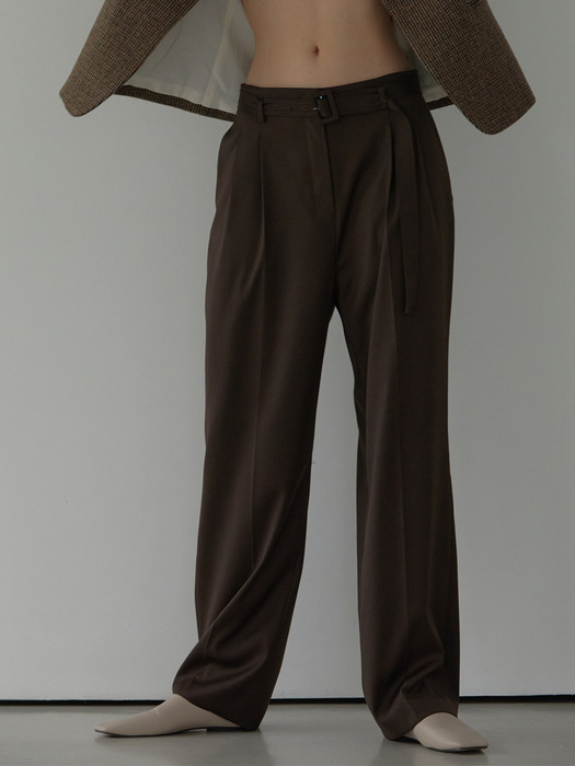 LETTER PANTS (CHOCO BROWN)