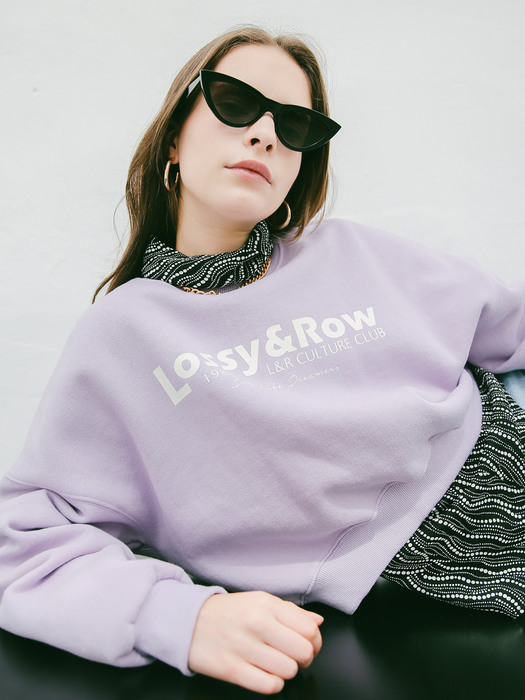 Lossy Crop Sweatshirt Lavender