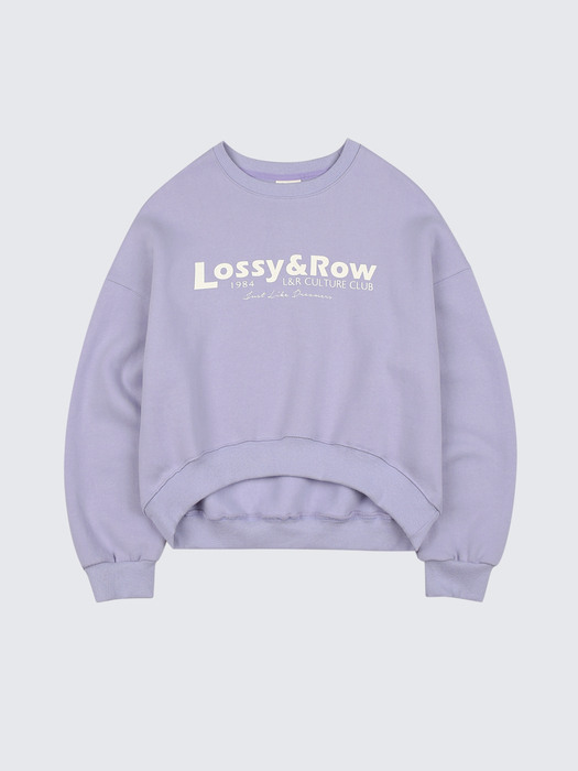 Lossy Crop Sweatshirt Lavender