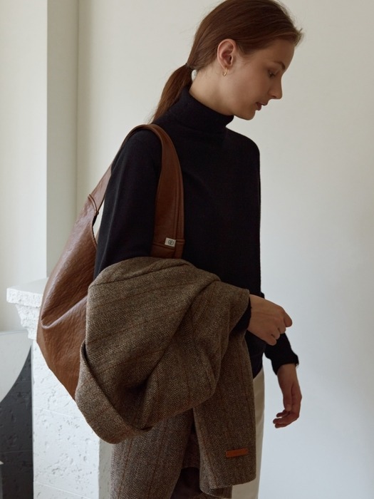 [단독]coffee bag (shoulder) - tan leather