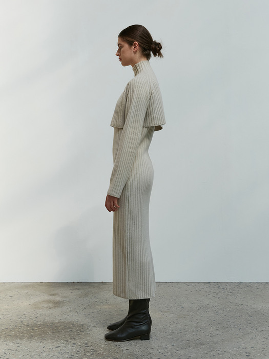 TOW CASHMERE TWIN KNIT DRESS_3 COLOR