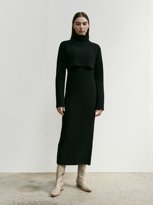 TOW CASHMERE TWIN KNIT DRESS_3 COLOR