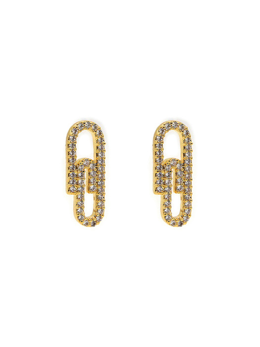 Clip Cubic Stud Earring (14k)