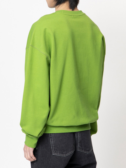 SYMBOL EMBROIDERY SWEATSHIRT / LIME