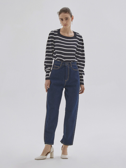 BUTTON DENIM PANTS_INDIGO BLUE