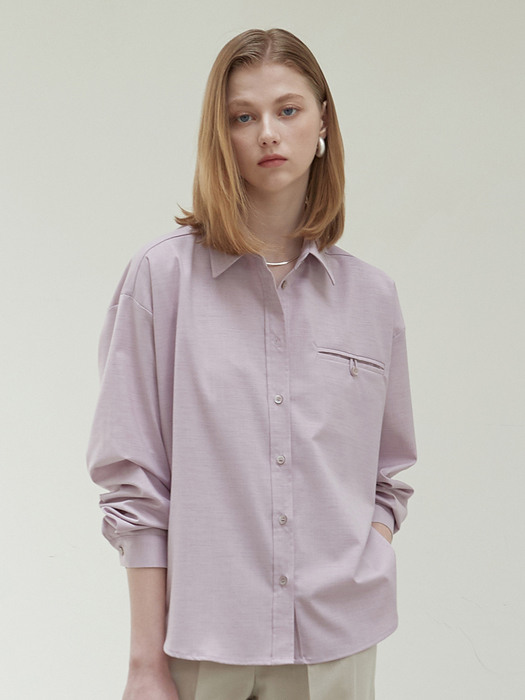 amr1371 lip pocket shirt (purple)
