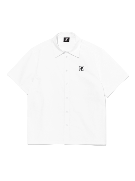 Signature essential half shirt - WHITE