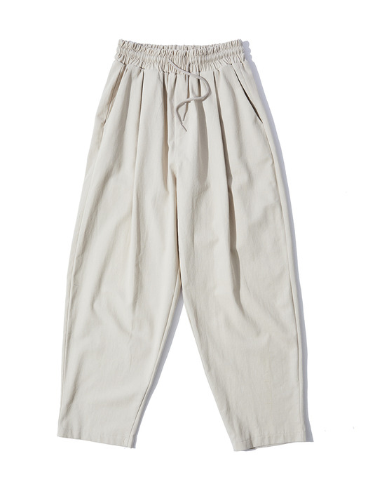 [x EASE]Twill Cotton Banding Pants(Oversize Fit)(2 colors)