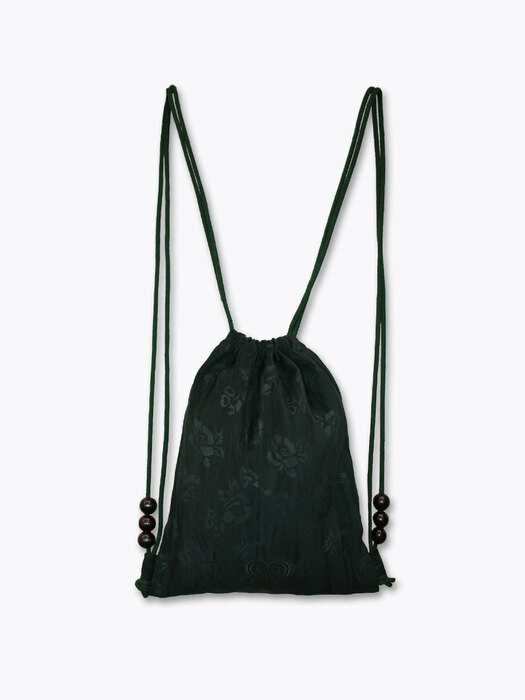 Tenchijin String Bag Jaquard Blue Green