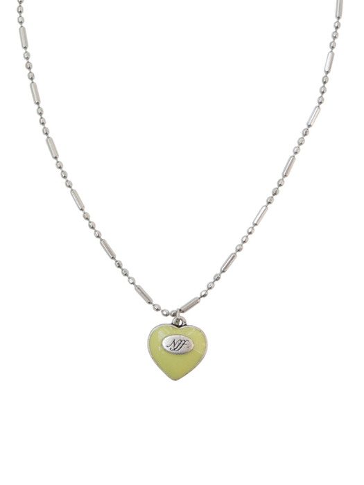 heart polish necklace_oilve