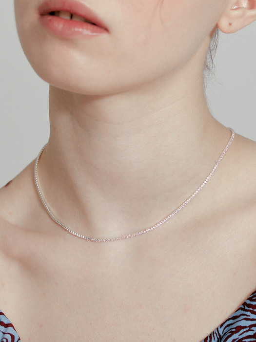 [925 SILVER] Tennis Chain Necklace