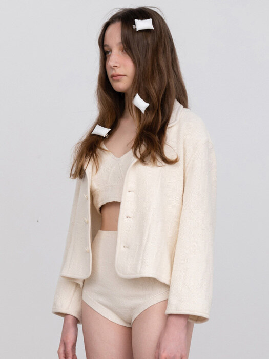 Via Liv knitted jacket (Ivory)