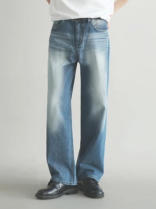 [-6cm 숏버전 추가] M194 BRUSH WIDE DENIM PANTS_DEEP BLUE