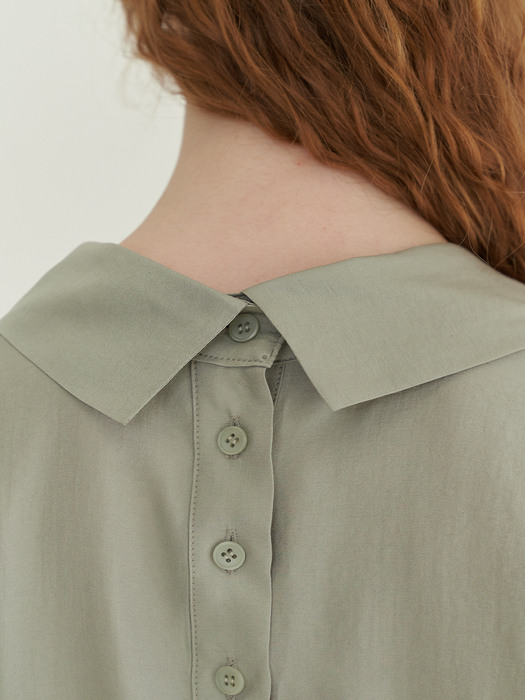 2.14 Two-way scarf blouse (Sage green)