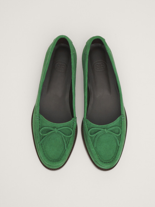 Classic Stitch Leather Loafer (Green)