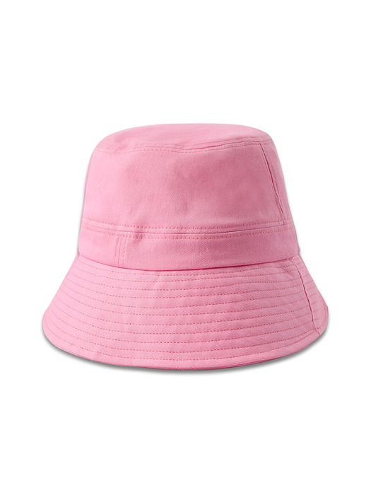 logo patch bucket hat pink