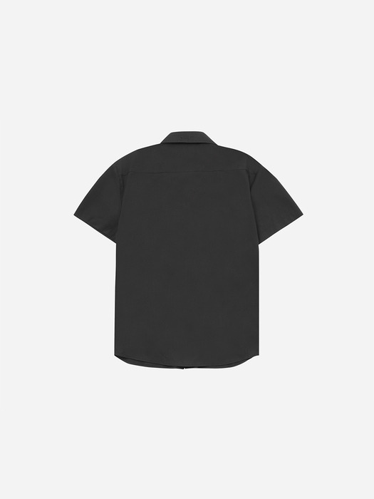 SAC 로고 오버핏 링클프리 하프 셔츠 블랙 4W2327001