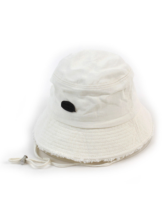 String Vintage Edge Ivory Bucket Hat 버킷햇