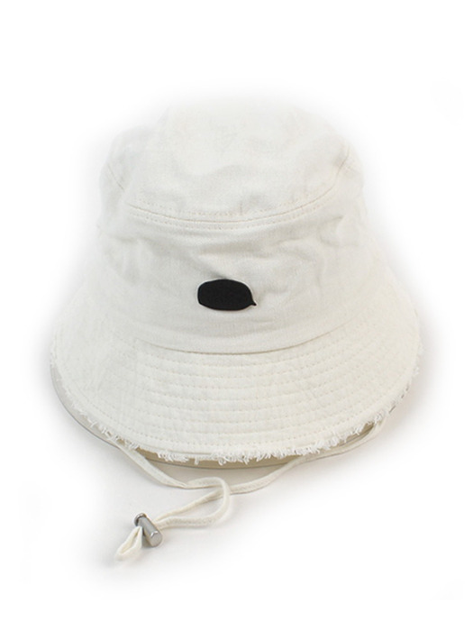 String Vintage Edge Ivory Bucket Hat 버킷햇