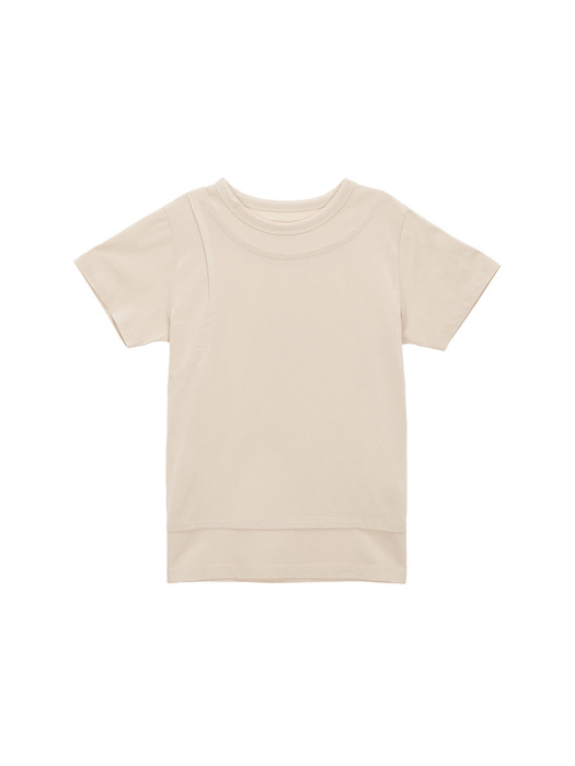 LAYERED DETAIL TOP IN PALE BEIGE